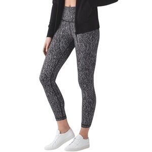 Lululemon High Times Pant Lion Suited Jacquard Black and White Size 2